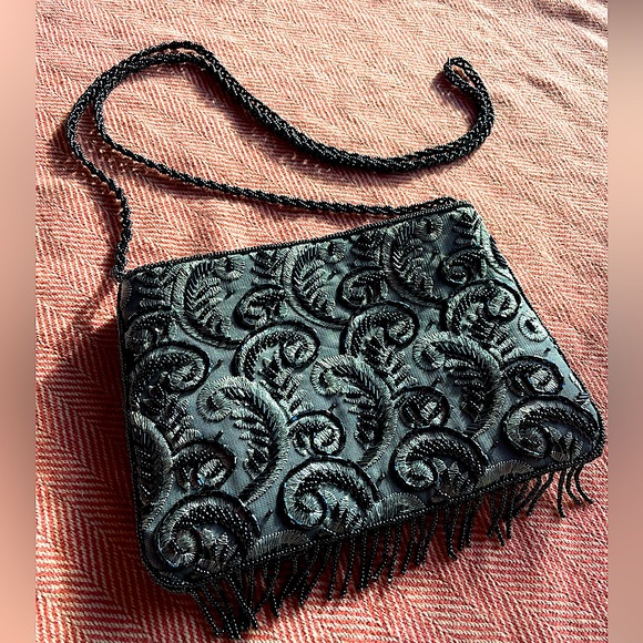 Bead Embroidered Shoulder Bag - Picture 1 of 3
